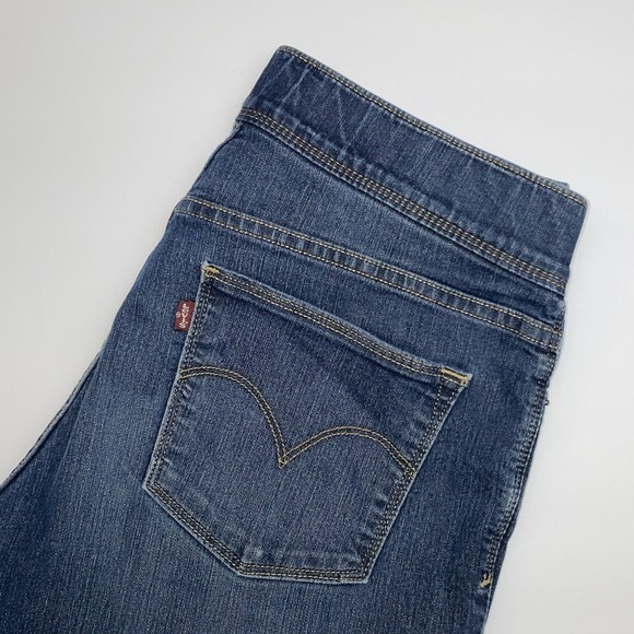 Levi's Denim - Levis Shaping Jeggings Womens 10 30W Stretch Pull On Blue Jeans Leggings Red Tab